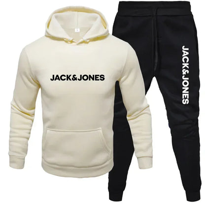 2025 Herbst/Winter Herren Jogging-Fitness-Sportbekleidungs-Set: Modischer Sweatshirt mit langen Ärmeln + Freizeithose 2-teiliges Set