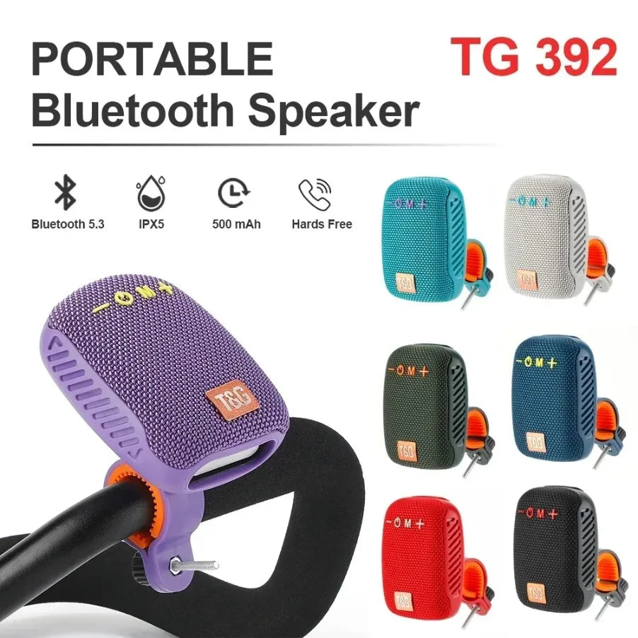 Outdoor-Fahrrad TG392 Tragbarer Bluetooth-Lautsprecher TWS Kabelloser Mini-Bass FM-Radio Soundbar Boombox Fahrmusik Abspielen Lautsprecher