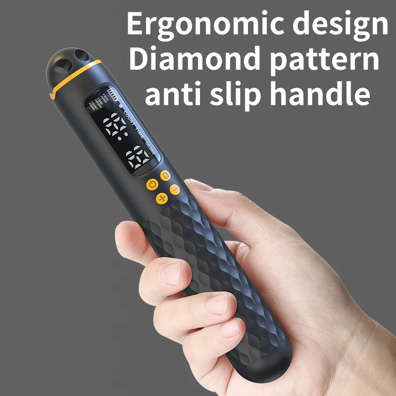 Nueva cuerda de saltar con tecnología electrónica recargable por USB, cuerda de alambre, entrenador de cuerda de saltar ajustable, contador de calorías inalámbrico digital