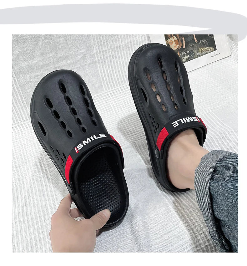 Klassische Clog Herren Freizeit Sandalen Unisex Geschlossene Zehen Slip-Ons Outdoor Herren Atmungsaktive Strand Schuhe Hausschuhe