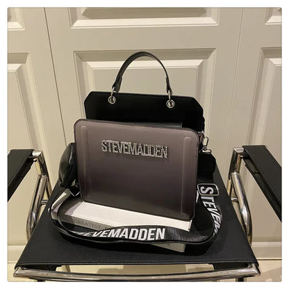 Modische kleine quadratische Handtasche für Damen, Schultertasche mit Buchstabenprint, Farbverlauf Crossbody-Tasche, Retro-Europäischer Stil, PU...