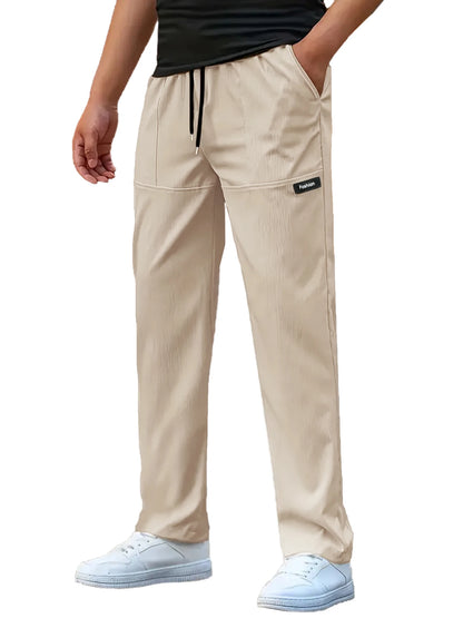 Herren Leichte Hosen Lässige Locker Sitzende Sporthosen Herren Lässige Dünne Gerade Beinhosen Männliche Mode Outdoor Jogginghosen