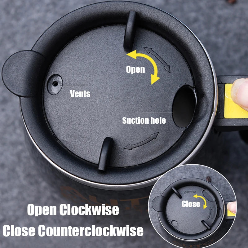450ml Elektrischer Selbstrührender Magnetischer Edelstahl-Kaffeebecher Kaffee Milch Mischbecher Mixer Fauler Intelligenter Mixer Thermobecher