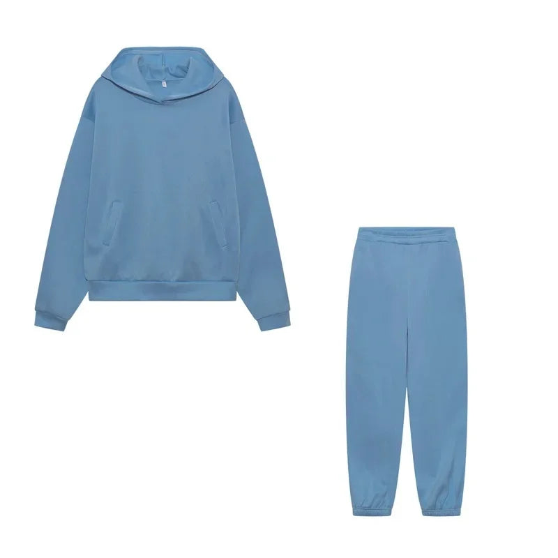 Großformat modisches Sweatshirt mit langen Ärmeln und Hosen-Set Herbst/Winter Damen Freizeitbekleidung Zweiteiliger Anzug Bequeme Plus-Size...