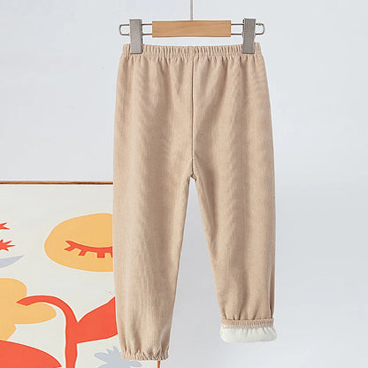 1 oder 2  Stück Herbst- und Winter-Kinder-Sporthose mit Nadelstreifen für Jungen und Mädchen, dick und warm