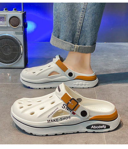 Sandalen Herren Strandpantoffeln Dicke Sohle Rutschfeste Sandalen Wasserschuhe für Damen Klassische Mules Sneaker Sandale Outdoor