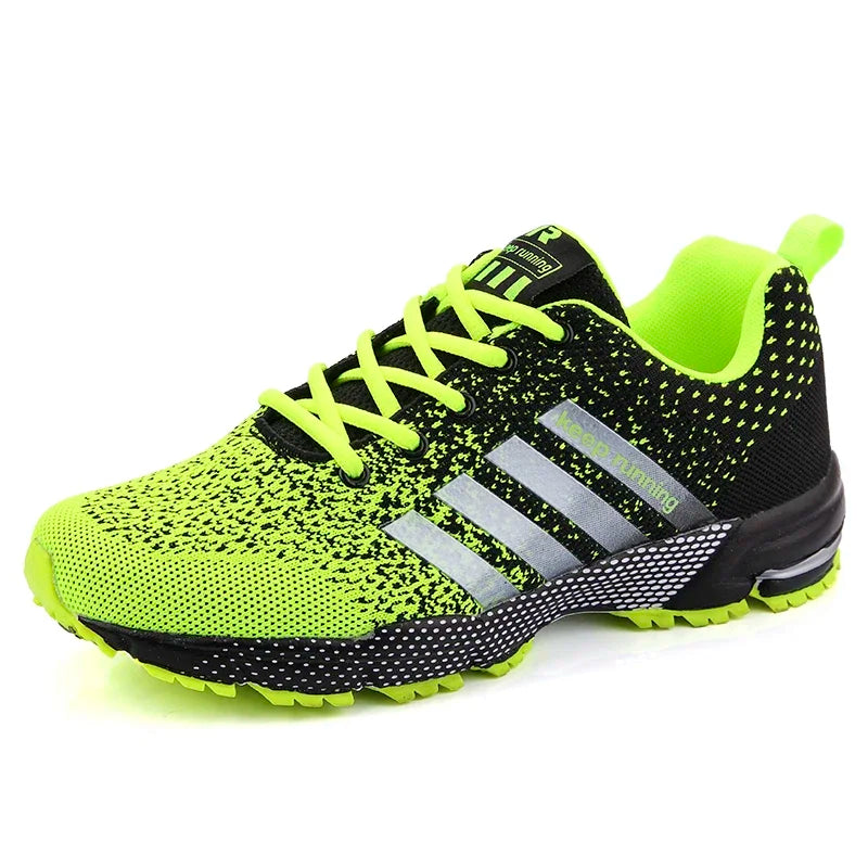 Neue Herren- und Damen-Sportschuhe mit fliegendem Mesh-Obermaterial für Frühling und Sommer, atmungsaktiv, bis EU Grösse 45.5