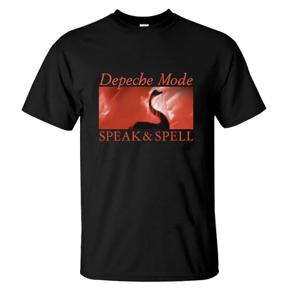 Herren-T-Shirt Rose Tops Schwarz von Depeche Mode T-Shirt Lässig Oversized Männlich Lässige Grafik Streetwear Unisex