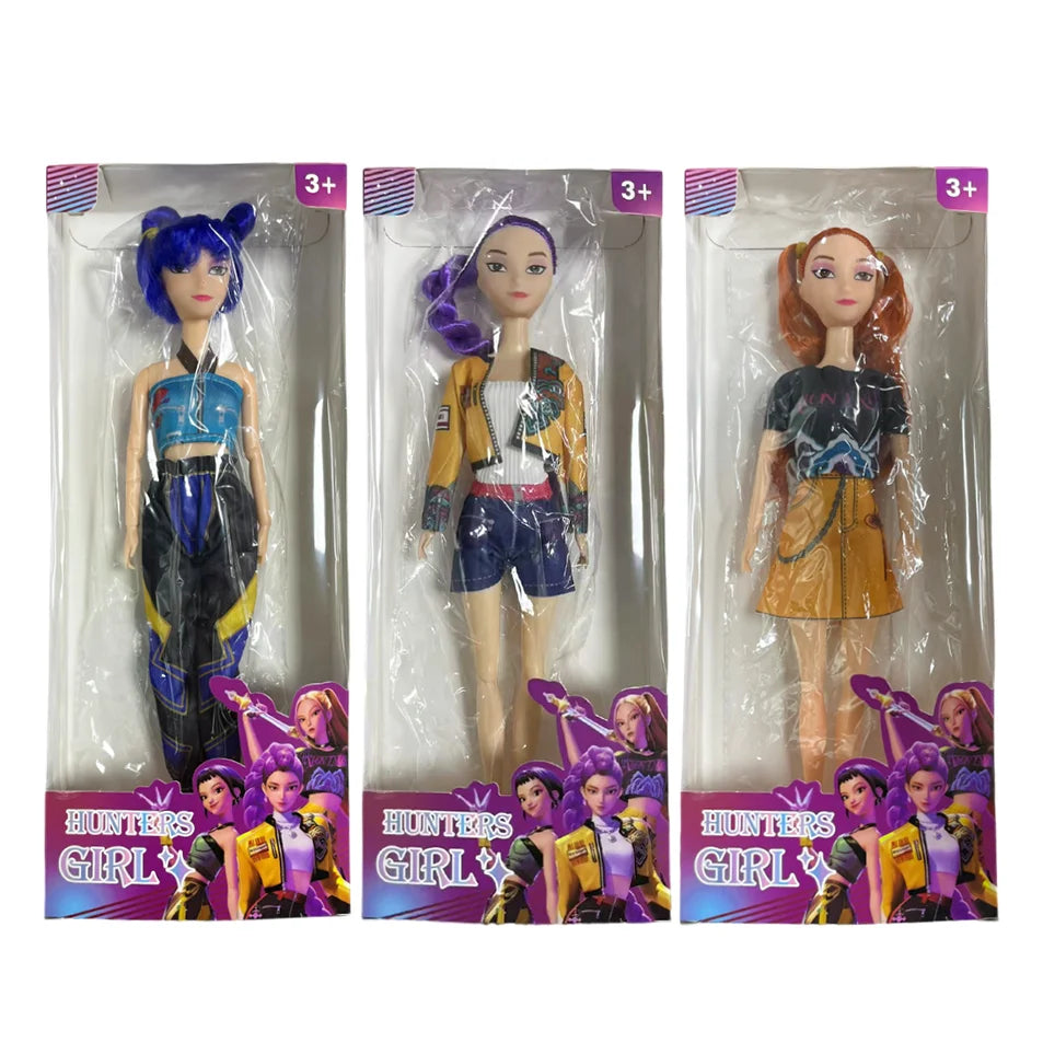 30cm K-Pop Dämonenjäger Anime Kpop Mädchen Gruppe Cartoon Rumi Zoey Mira Action-Figuren Vinyl-Figuren Modellpuppen Mädchen Weihnachtsgeschenk / Geburtstag