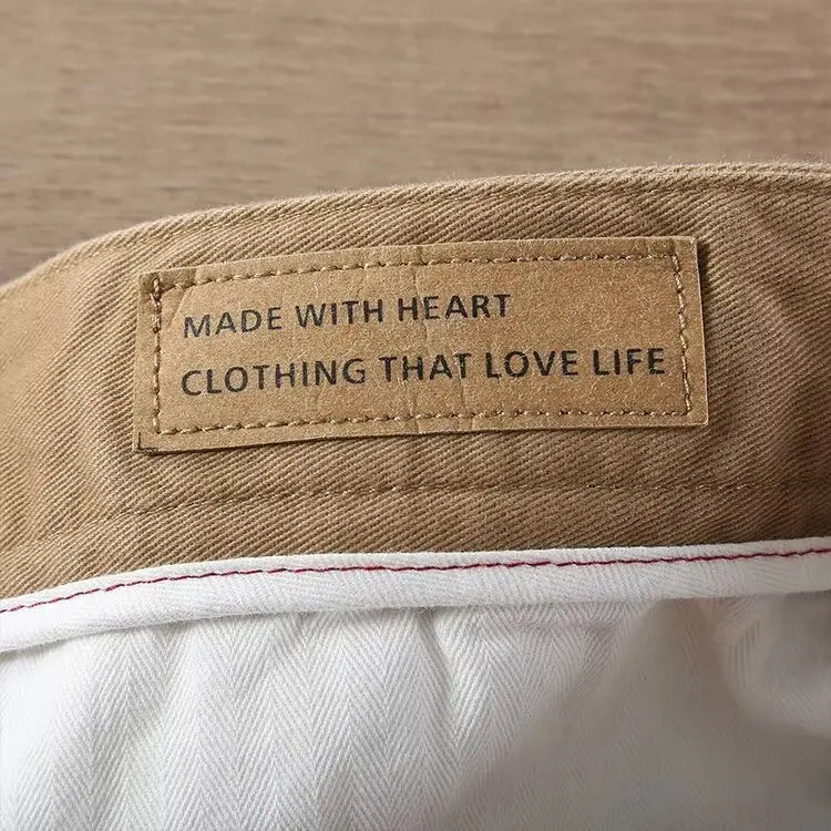 Neue Herren Frühling und Herbst Retro Komfort Gerade Hose Slacks  100% Baumwolle Modische Locker Freizeit Hose für Männer