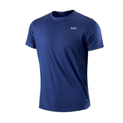 Herren Schnell trocknendes T-Shirt mit kurzem Arm, für Fitness und Laufen, Feuchtigkeitstransport, Rundhalsausschnitt, Trainings- und Sportshirt, Oberteil, leicht
