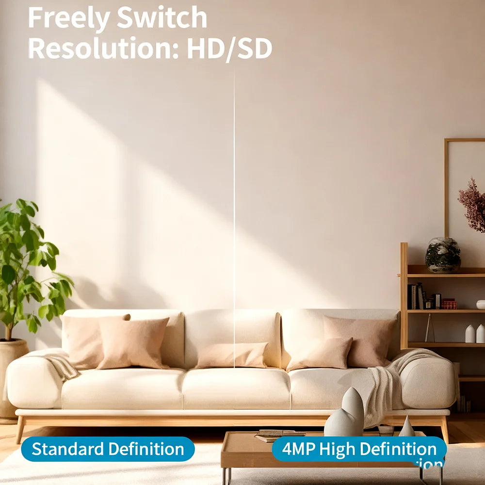 WIFI Tuya Kamera Innenbereich 5MP Baby Monitor Gegensprechfunktion 4X Zoom PTZ 360° Überwachungskameras Unterstützt Alexa Google Smart Life