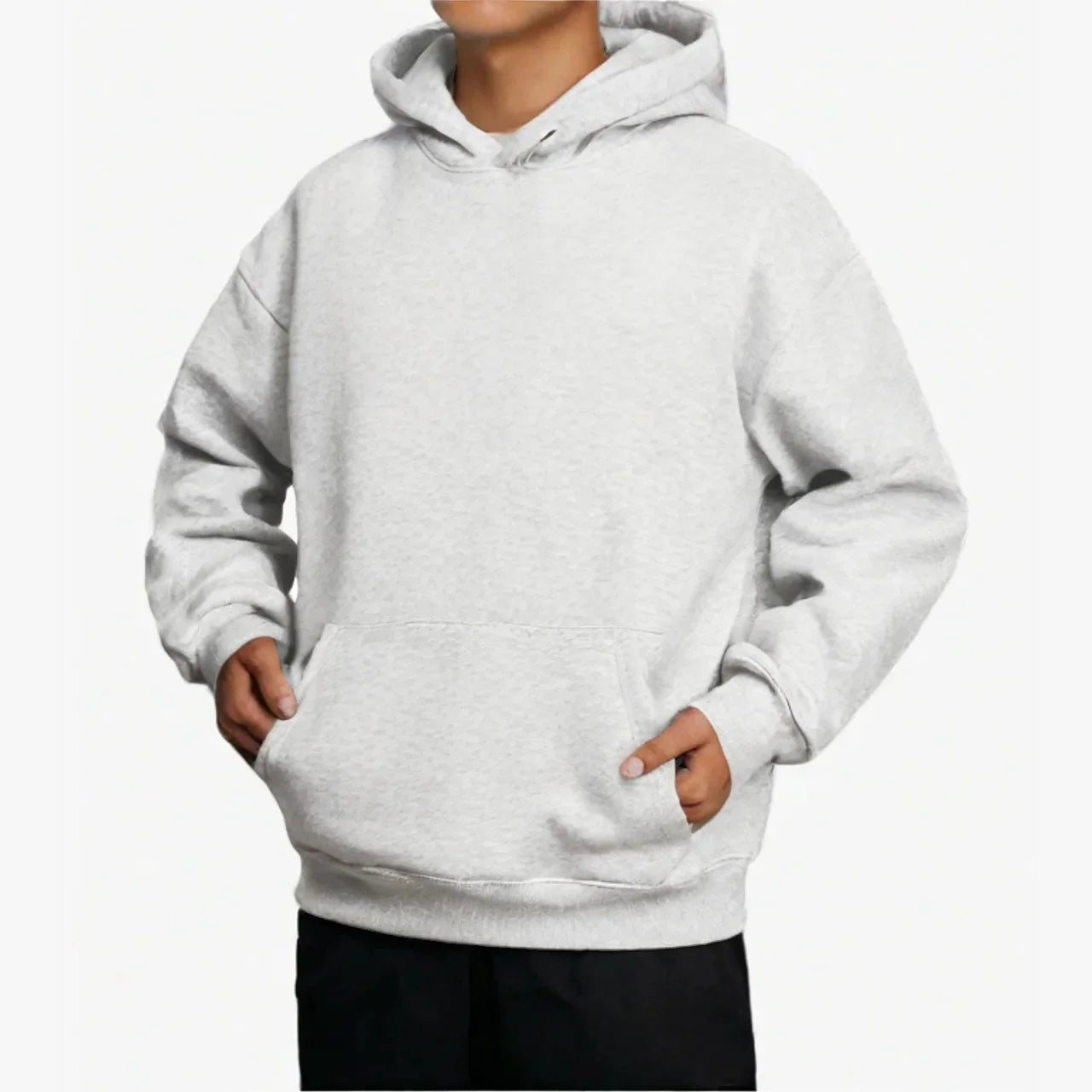 Übergroßer Hoodie Sweatshirt mit fallender Schulter und Bündchen  Damen Herbst dicker Hoodie Lässiger Streetwear-Stil