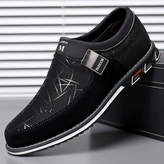 Business-Lederschuhe für Herren 2025 Neue Komfort-Trend Flache Arbeitsschuhe Freizeit-Mokassins Sneaker zum Hineinschlüpfen Große Herren-Loafer