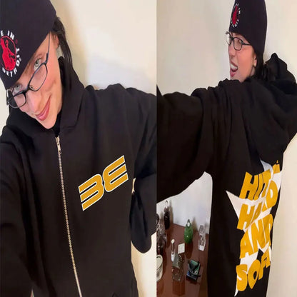 Hit Me Hard and Soft 2025 Tour Reißverschluss-Hoodies für Männer und Frauen Harajuku Pullover Mode Hip-Hop Zip-Up-Sweatshirts Jacken Fan-Geschenk