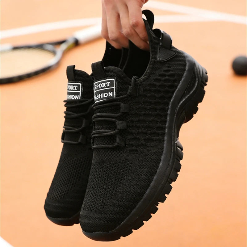 Modische gelbe Sportschuhe für Herren, atmungsaktive Mesh-Sneaker, leichte rutschfeste Outdoor-Laufschuhe, lässige Schuhe, modische Fitnessschuhe