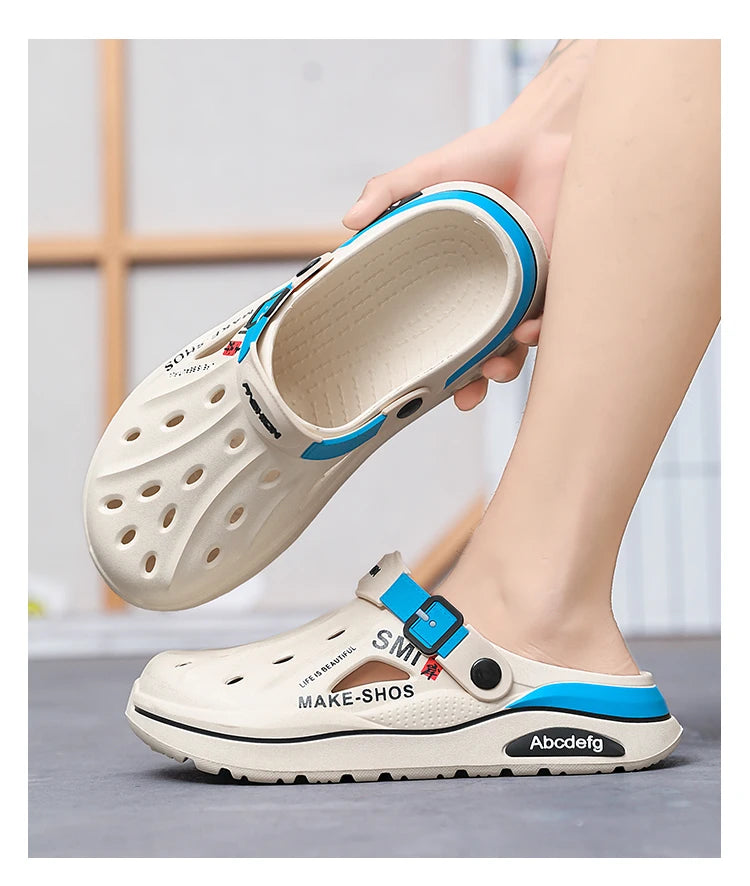 Sandalen Herren Strandpantoffeln Dicke Sohle Rutschfeste Sandalen Wasserschuhe für Damen Klassische Mules Sneaker Sandale Outdoor