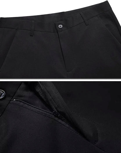 Herrenhose Stretch Einfarbig Schwarz Smart-Casual Herrenhose Büro Schnell trocknend Anzughose Neue Frühling-Herbst Koreanische gerade Hose