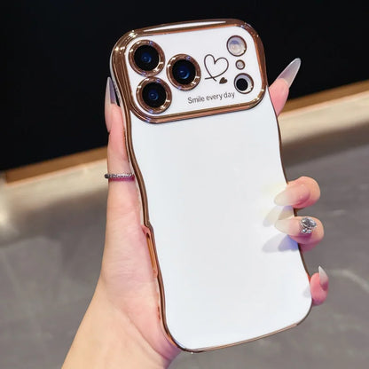 Side Love Elektrobeschichtetes Case für iPhone 17 Pro Max, 17 Air, 16, 15, 14 Plus, 13, 12, 11 Pro Max, 17Pro Max Cover, stoßfestes Bumper-Linsen-Case