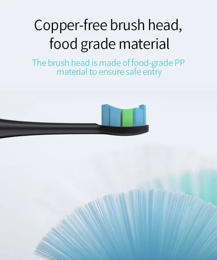 Sonic Elektrische Zahnbürsten für Erwachsene Smart-Timer Zahnbürste zur Zahnaufhellung IPX7 Wasserdicht 6 Austauschbare Bürstenköpfe Set