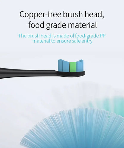 Sonic Elektrische Zahnbürsten für Erwachsene Smart-Timer Zahnbürste zur Zahnaufhellung IPX7 Wasserdicht 6 Austauschbare Bürstenköpfe Set