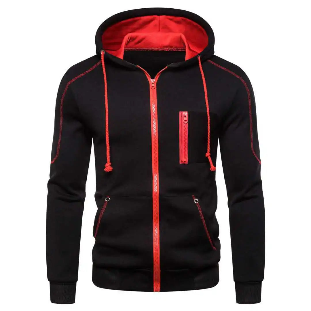 Herren Hoodie Schwarz Weiß Army Grün Rot Kapuzenfarbe Block Fleece Cooler Lässiger Winterbekleidung Pullover Hoodies Sweatshirts
