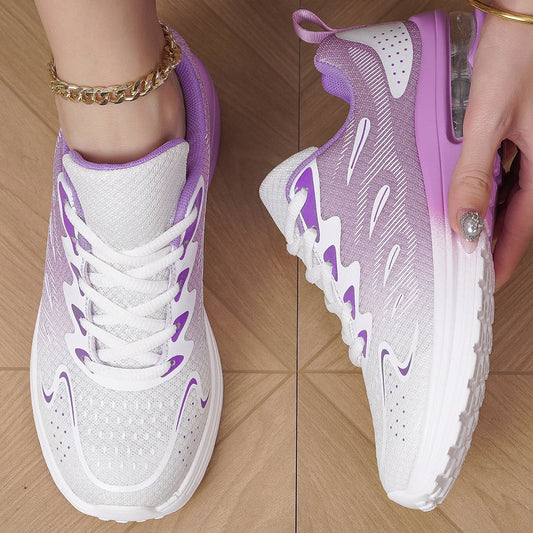 Damen Sneaker Laufschuhe Damen Mode Luftgepolsterte Mesh Atmungsaktive Tennis Sportschuhe
