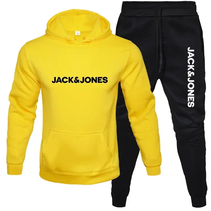 2025 Herbst/Winter Herren Jogging-Fitness-Sportbekleidungs-Set: Modischer Sweatshirt mit langen Ärmeln + Freizeithose 2-teiliges Set