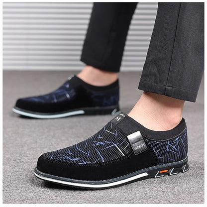 Business-Lederschuhe für Herren 2025 Neue Komfort-Trend Flache Arbeitsschuhe Freizeit-Mokassins Sneaker zum Hineinschlüpfen Große Herren-Loafer