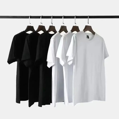 Klassisches trendiges Marken-T-Shirt mit halbem Totenkopf- und Blumenmuster für Männer und Frauen 2026, kurzärmelig, Rundhalsausschnitt
