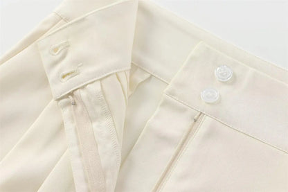 TFMLN Fashion Damenanzug Hosenanzüge Ärmelloses V-Ausschnitt Top mit Gürtel Gerade Hose Set 2025 Frühling Sommer Büro 2-teiliger Set