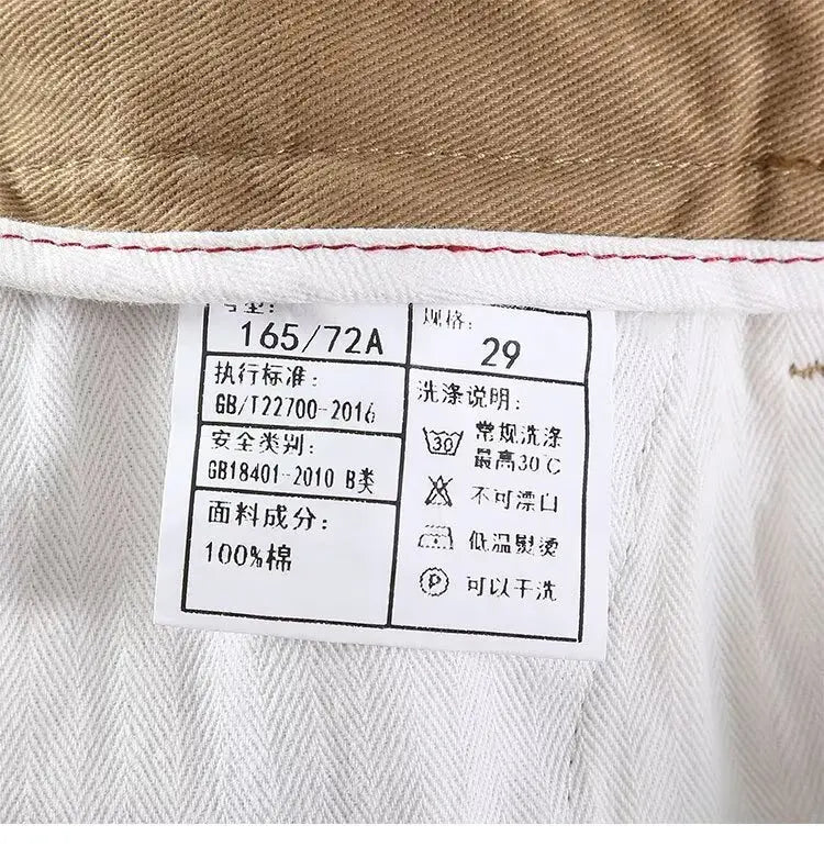 Neue Herren Frühling und Herbst Retro Komfort Gerade Hose Slacks  100% Baumwolle Modische Locker Freizeit Hose für Männer