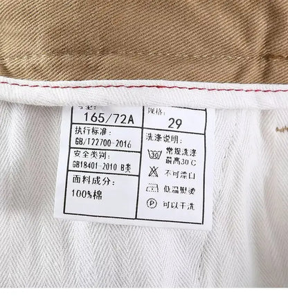 Neue Herren Frühling und Herbst Retro Komfort Gerade Hose Slacks  100% Baumwolle Modische Locker Freizeit Hose für Männer