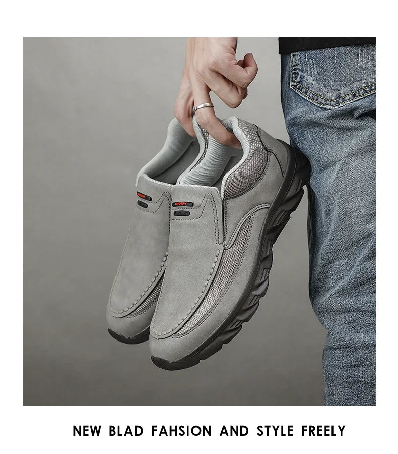 Herren Kunst-Lederschuhe Lässige Schuhe Atmungsaktive Loafers Herren Sneaker Neue Bequeme Lederschuhe Flache Schuhe Herren Sneaker