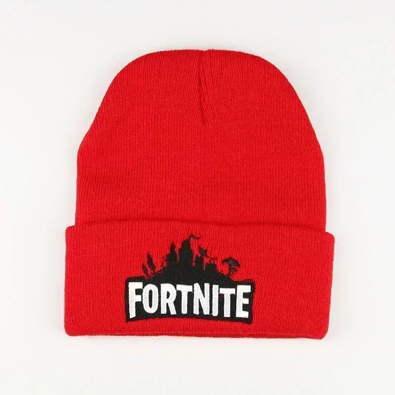 Fortnite Hüte Gestrickt Einfarbig Süßer Anime-Hut Damen Herbst Mützen Wärmer Mütze Herren Freizeitkappe