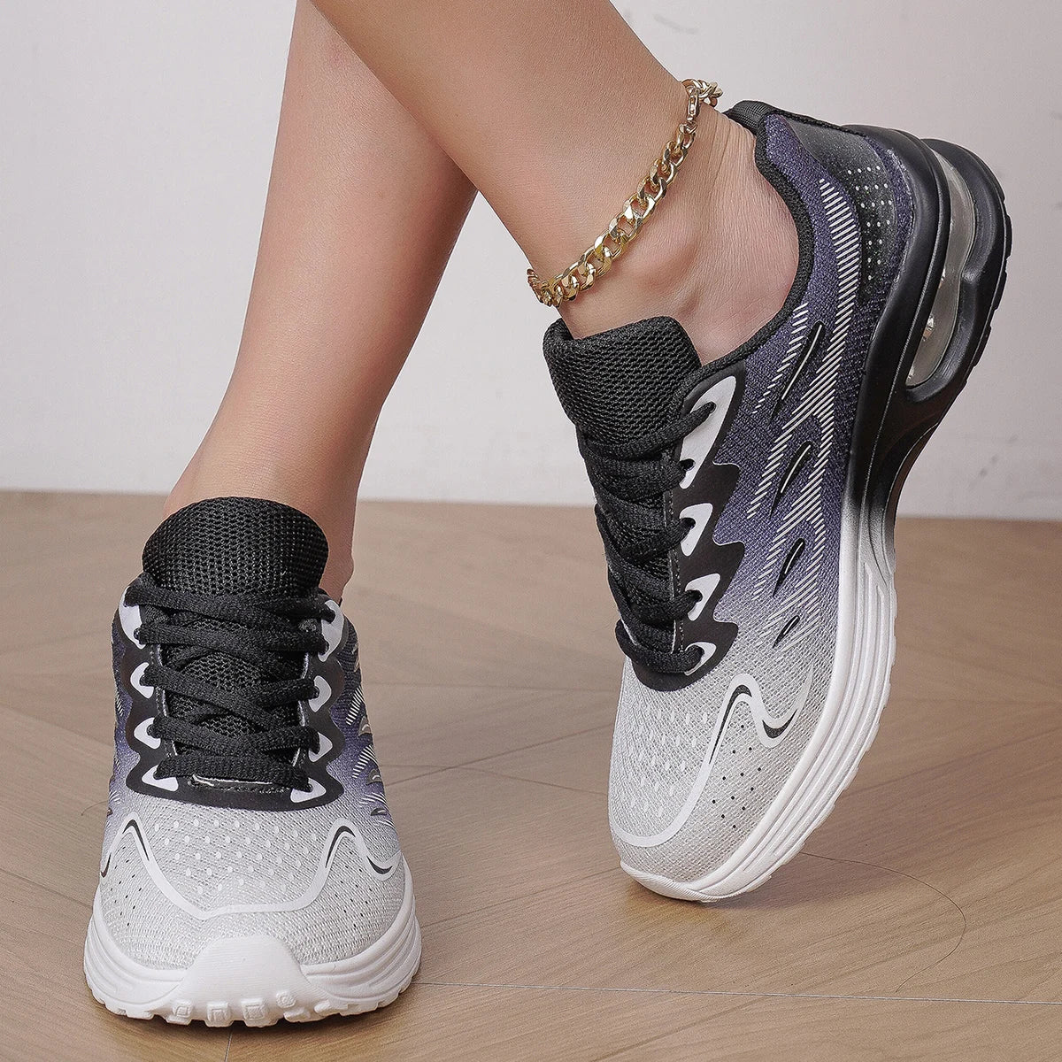 Damen Sneaker Laufschuhe Damen Mode Luftgepolsterte Mesh Atmungsaktive Tennis Sportschuhe