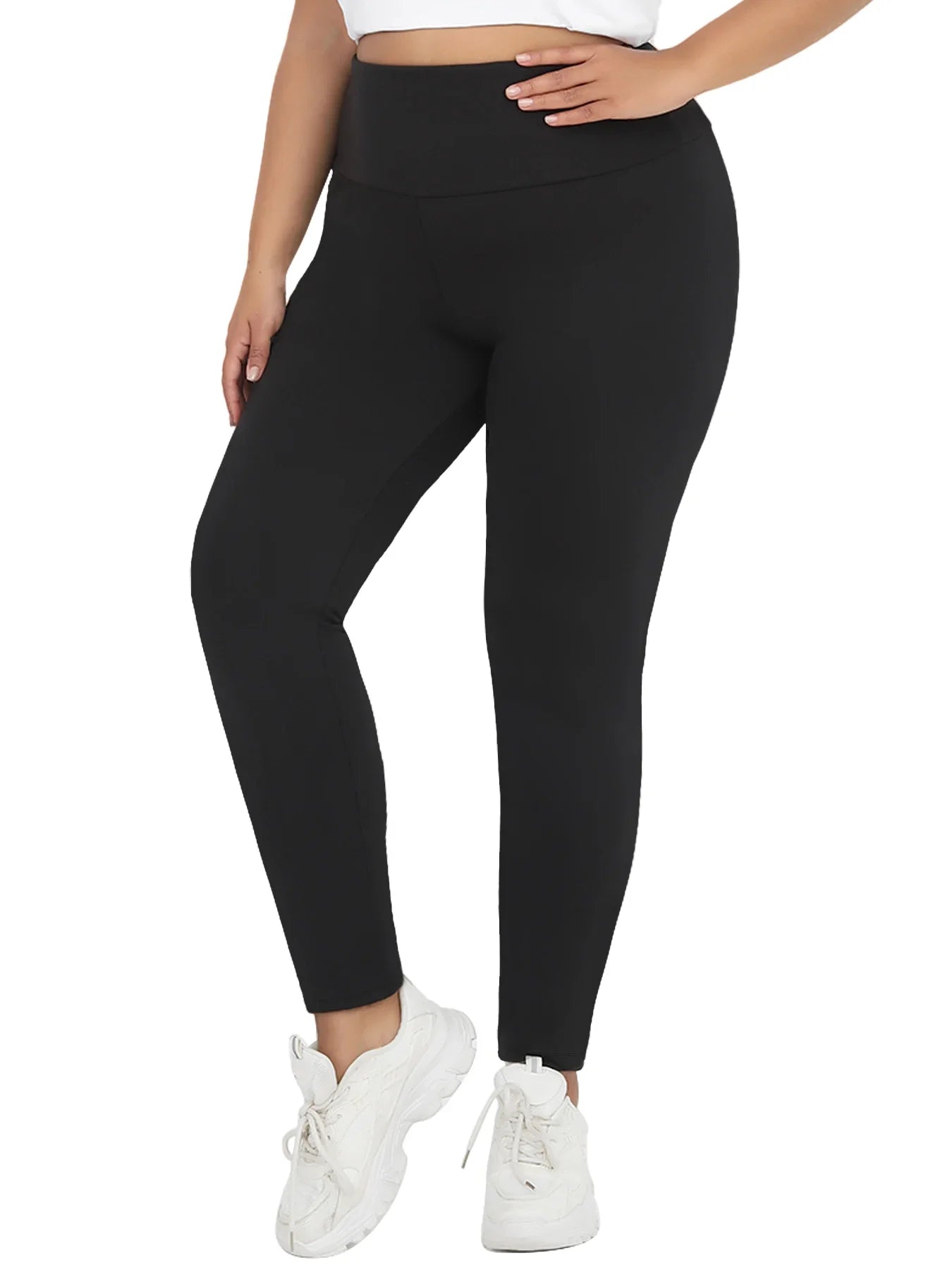 3er-Pack Plus-Size Leggings für Damen, superweich, mit Fleecefutter, Workout-, Yoga- und Laufhosen, thermisch, warm für kaltes Winterrunning