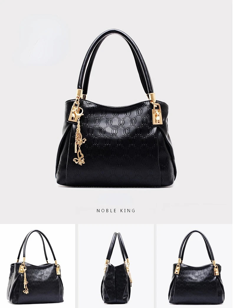Damenhandtaschen 3-teiliges Set Damen Schultertasche Modische Geldbörse Vintage Kunst-Leder Tasche Handtasche mit großer Kapazität Schräg Schultertasche