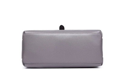 Miss Lulu Leder-Look Schultertasche mit Pom-Pom-Dekoration Stylische Handtasche für Damen Praktische Schultertasche