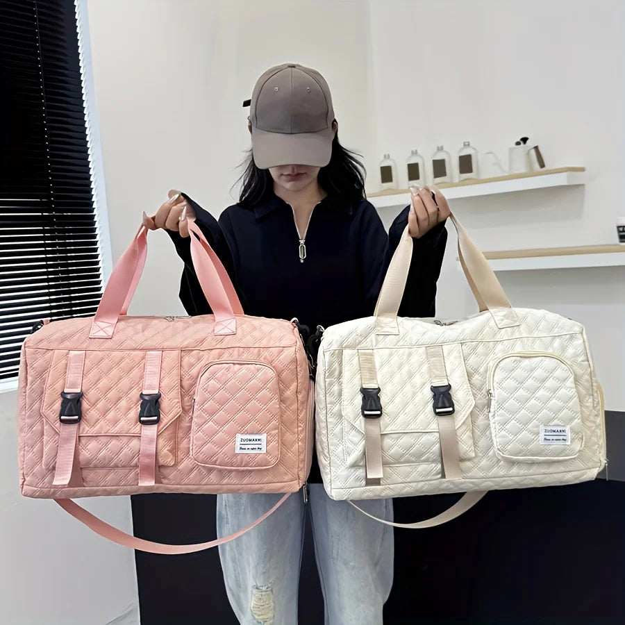 Langlebige Nylon-Reisetasche, tragbare Sport- und Fitness-Tasche , Schulter-Duffel-Trainingsbag, geräumig, Argyle