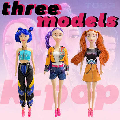 30cm K-Pop Dämonenjäger Anime Kpop Mädchen Gruppe Cartoon Rumi Zoey Mira Action-Figuren Vinyl-Figuren Modellpuppen Mädchen Weihnachtsgeschenk / Geburtstag