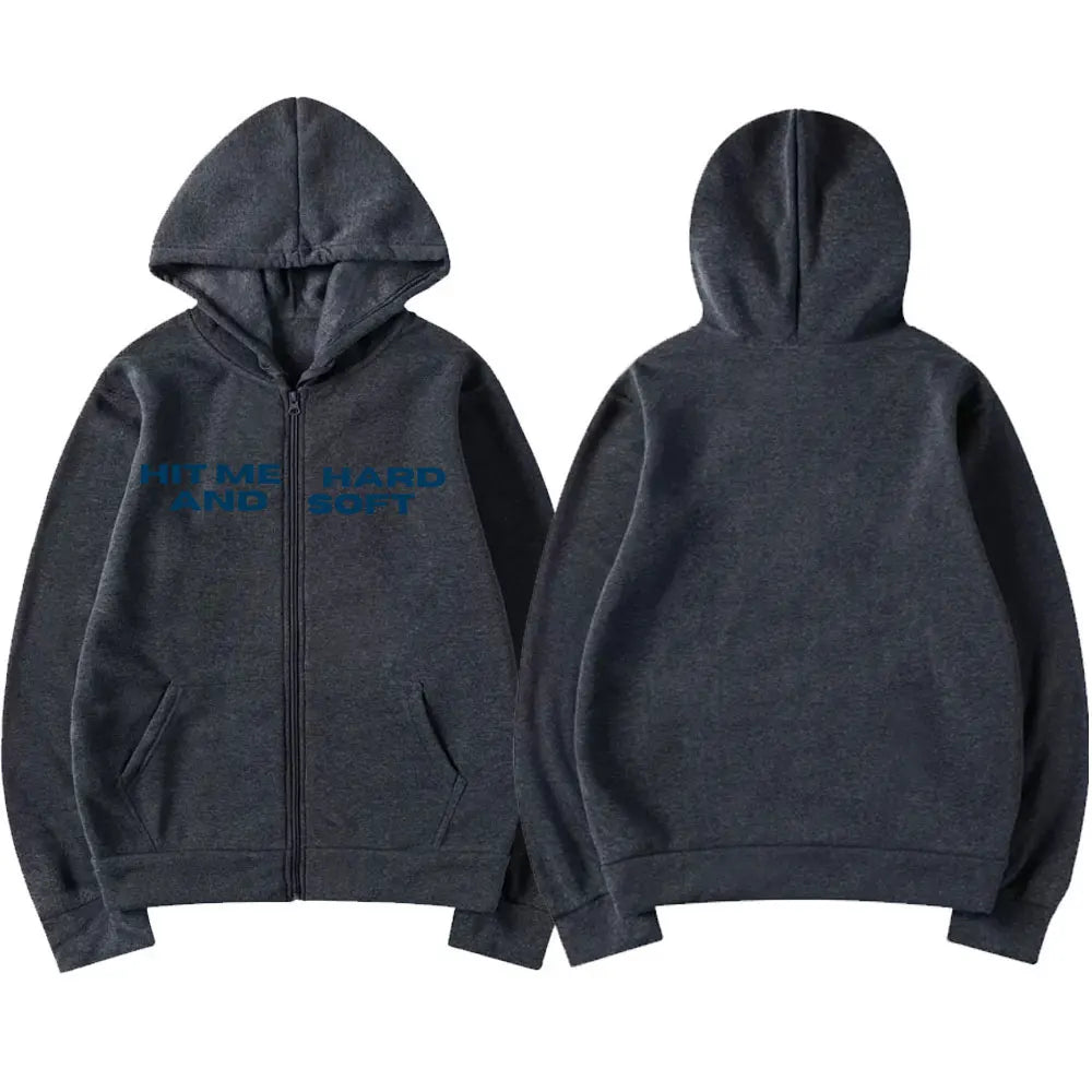 Hit Me Hard and Soft 2025 Tour Reißverschluss-Hoodies für Männer und Frauen Harajuku Pullover Mode Hip-Hop Zip-Up-Sweatshirts Jacken Fan-Geschenk