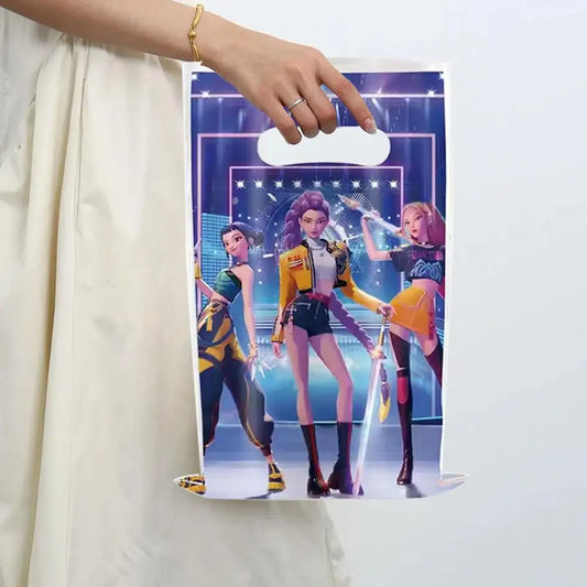 10 Stück K-Pop Dämonenjäger Themen-Party-Geschenktüten Geburtstag Süßigkeitentüten Geschenk Partydekoration