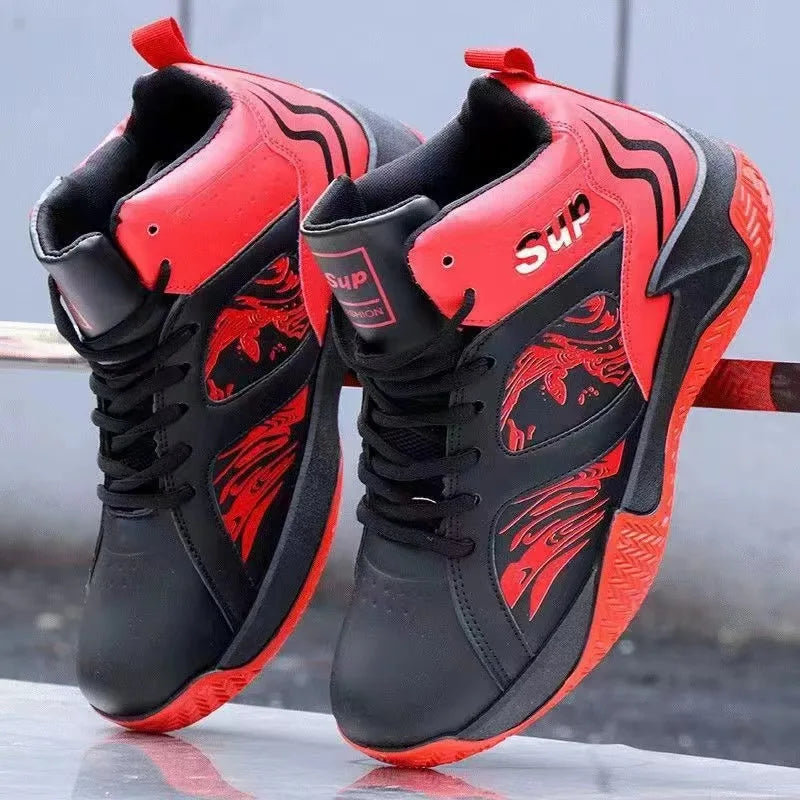 Neue rutschfeste Herren-Sneaker High-Top Herren-Basketballschuhe Luxuriöse bequeme Laufschuhe Modische vielseitige Freizeitschuhe