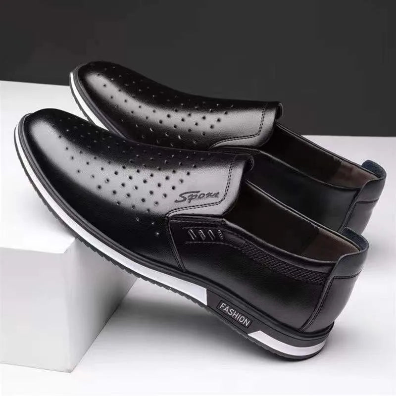 Luxuriöse Herren-Kunst-Lederschuhe Bequeme Loafer Zum Hineinschlüpfen Herrenschuhe Mokassins Rutschfeste Fahrschuhe Hochwertige Herrenschuhe Übergröße