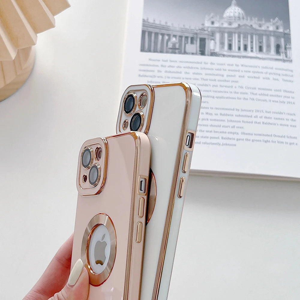 Fundas lujosas, modernas y a prueba de golpes para iPhone 11, 12, 13, 14, 15 Pro Max Plus hechas de silicona suave: fundas protectoras y accesorios