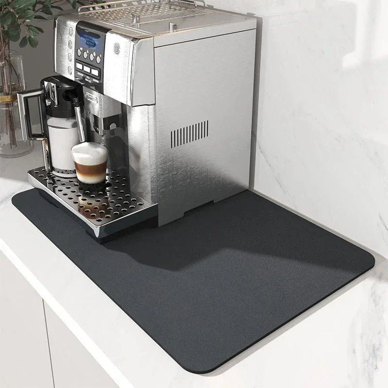 Superabsorbierende große Küchenmatte, rutschfest, ablaufend, für Kaffee, Geschirr, schnell trocknend