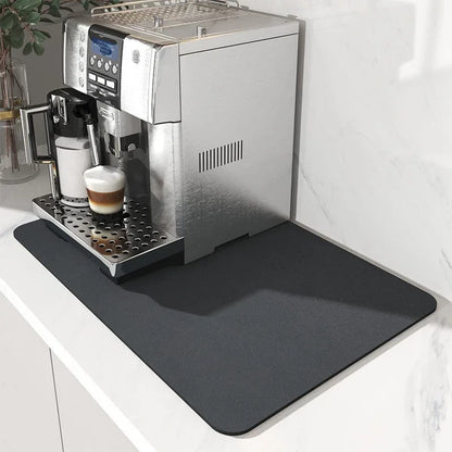 Superabsorbierende große Küchenmatte, rutschfest, ablaufend, für Kaffee, Geschirr, schnell trocknend