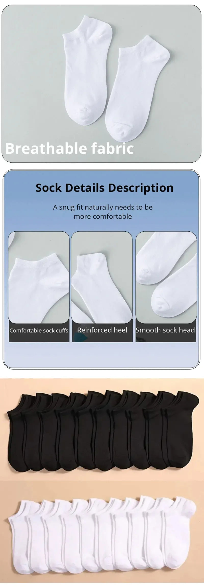 Unisex Freizeitsocken für Boot | Dünn, atmungsaktiv & bequem | Geruchsresistent, schweißabsorbierend | Niedrige Knöchelsocken für Männer & Frauen