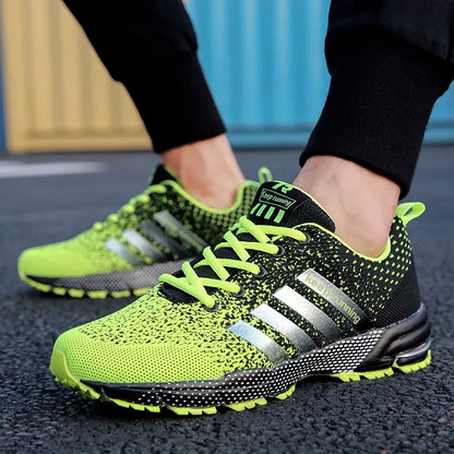 Neue Herren- und Damen-Sportschuhe mit fliegendem Mesh-Obermaterial für Frühling und Sommer, atmungsaktiv, bis EU Grösse 45.5
